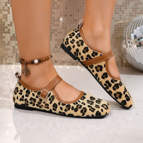 Damen Ballerinas mit modischem Leopardenmuster R&B
