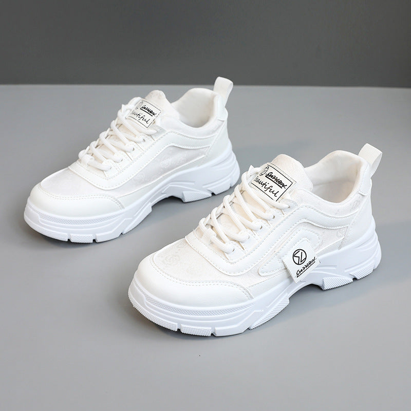 Damen modische Chunky Sneakers mit atmungsaktiver Oberflächenstruktur R&B