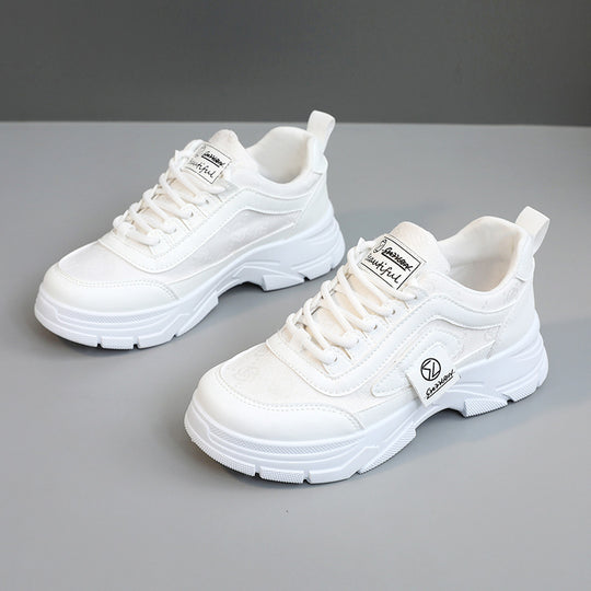 Damen modische Chunky Sneakers mit atmungsaktiver Oberflächenstruktur R&B