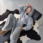Damen Crop-Hoodie und Jogginghose Set R&B