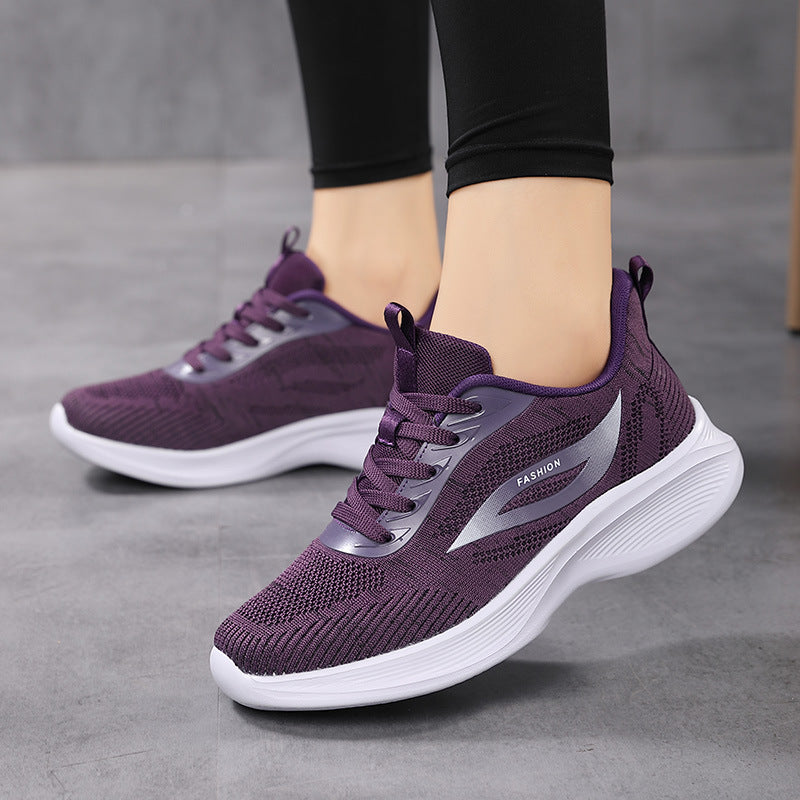 Damen Sportliche Sneaker mit atmungsaktiver Obermaterialstruktur und dämpfender Laufsohle
