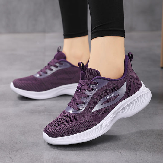 Damen Sportliche Sneaker mit atmungsaktiver Obermaterialstruktur und dämpfender Laufsohle R&B