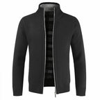 Herren Strickjacke mit hohem Kragen und plüschigen Innenfutter R&B