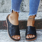 Damen Komfortable Clogs mit floralen Applikationen und anatomischem Fußbett R&B