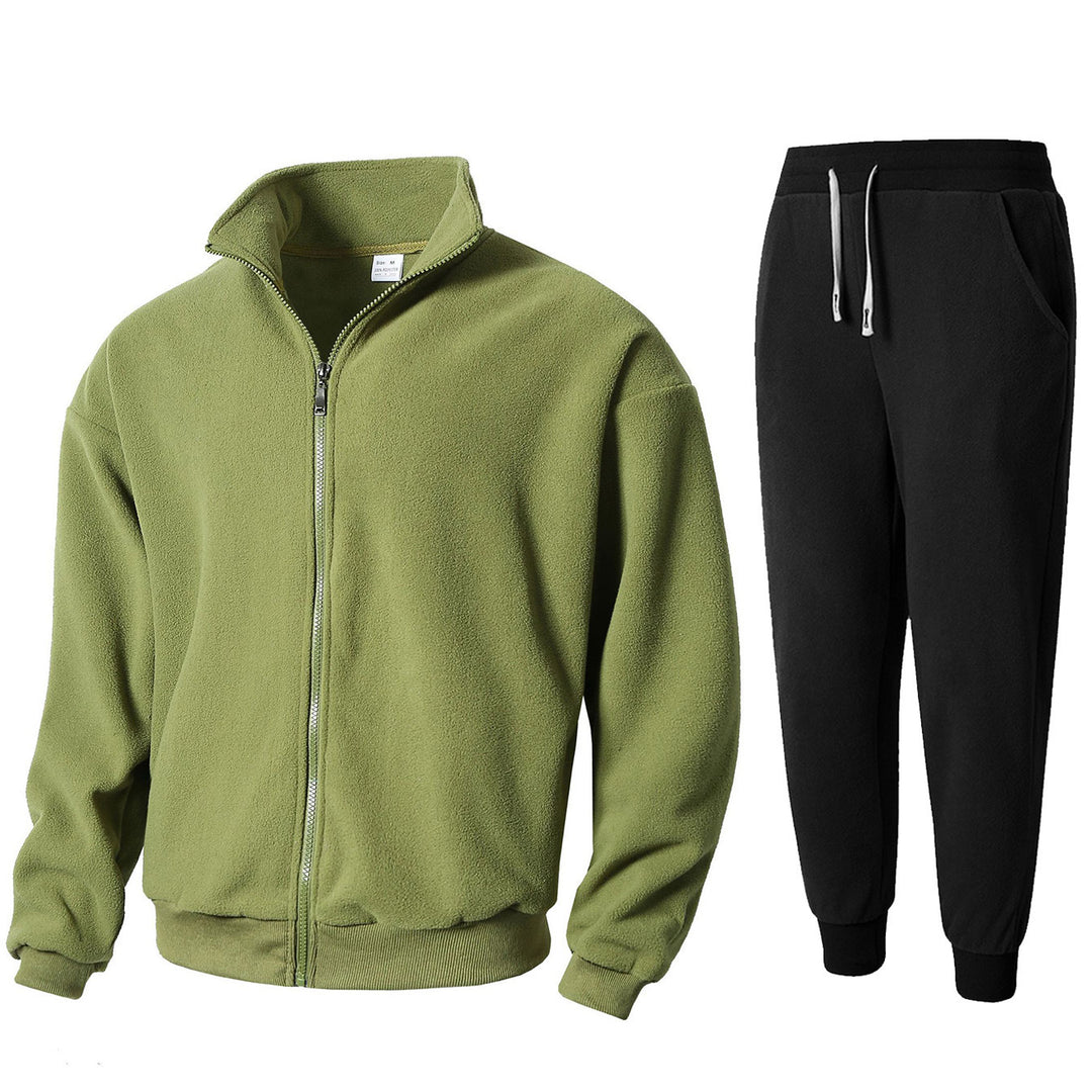 Herren Fleece Relaxanzug mit hohem Kragen R&B