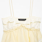 Damen Spitzen-Cami-Top mit zarter Rüsche und fließendem Schnitt R&B