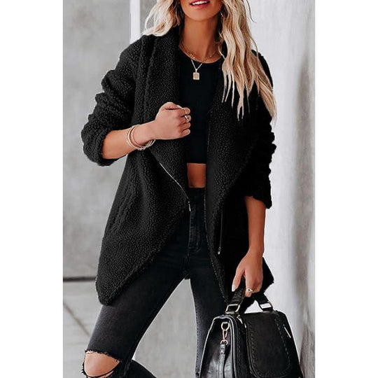 Damen kuschelige Teddyjacke R&B