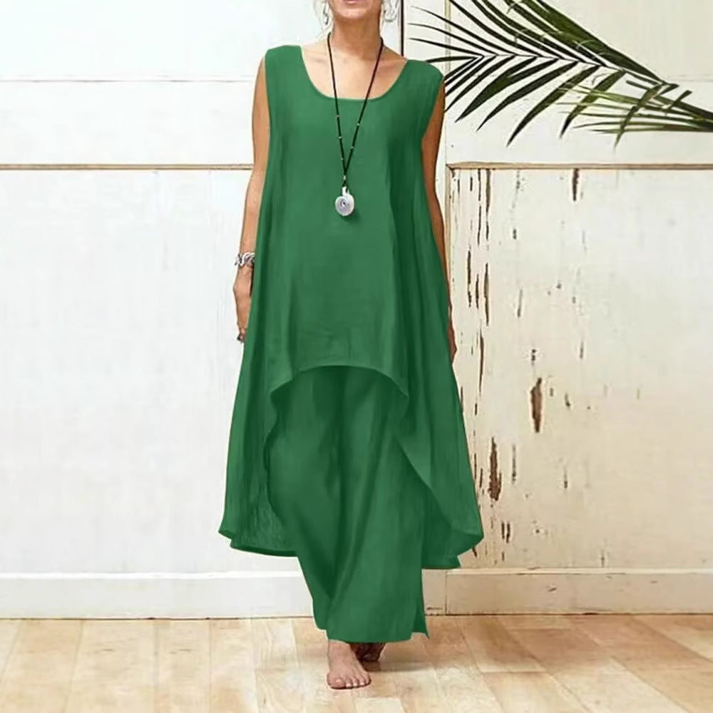Damen Fließendes Tunika Maxi Overall R&B