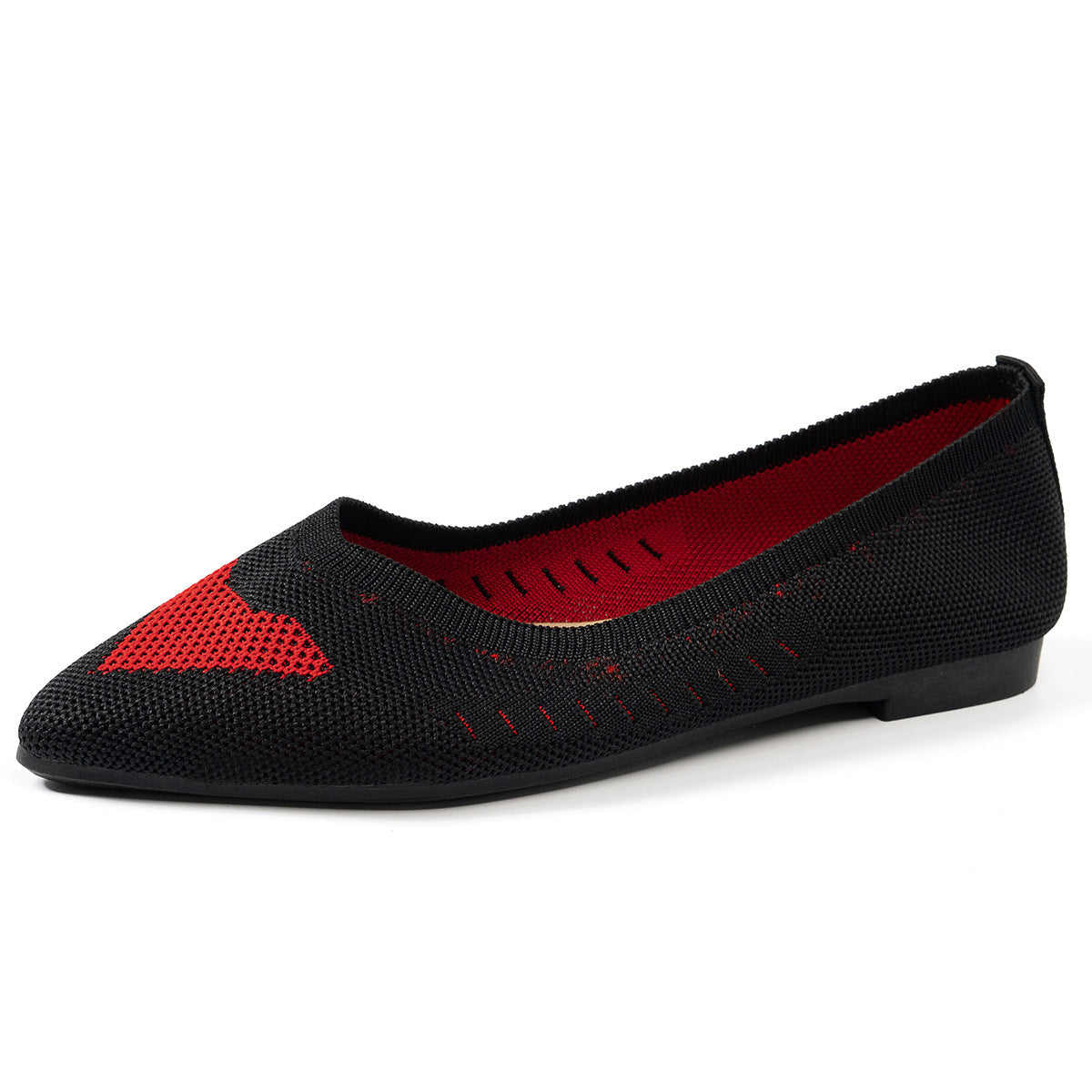 Damen Ballerinas mit kreativem Hahnentrittmuster und flexiblem Fußbett R&B