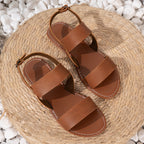 Damen Sommerliche Ledersandalen mit verstellbarem Riemendesign R&B