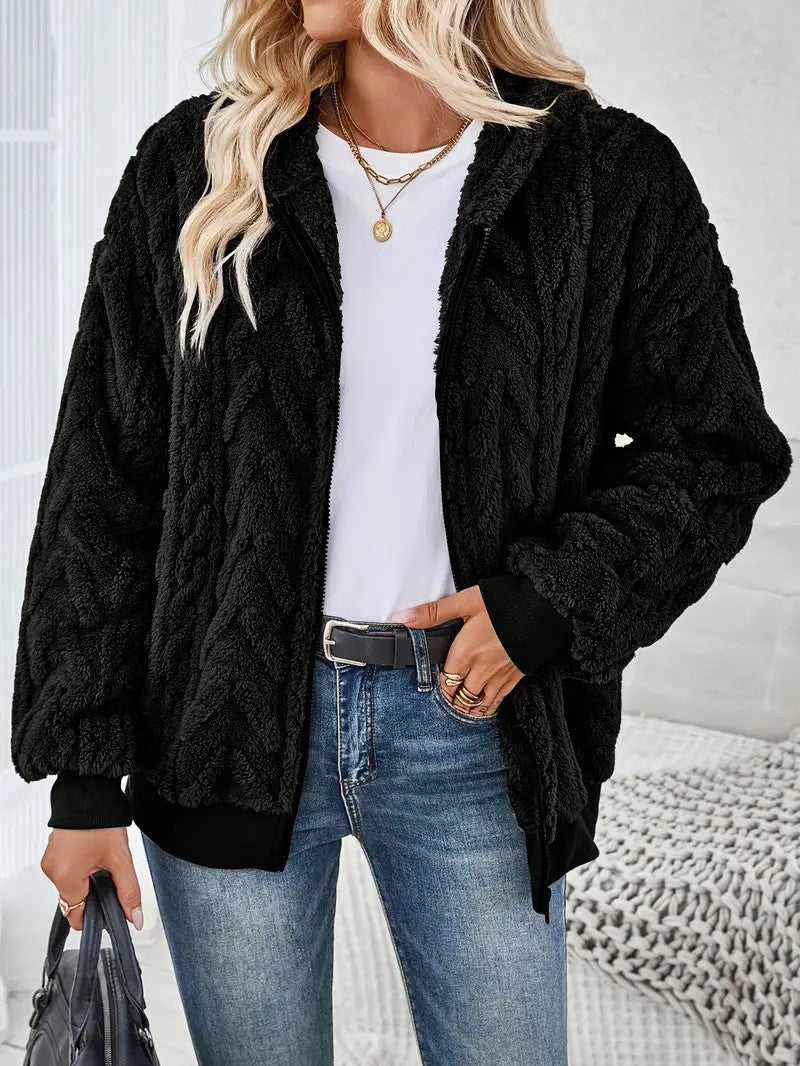 Damen Fleece-Jacke mit Struktur R&B