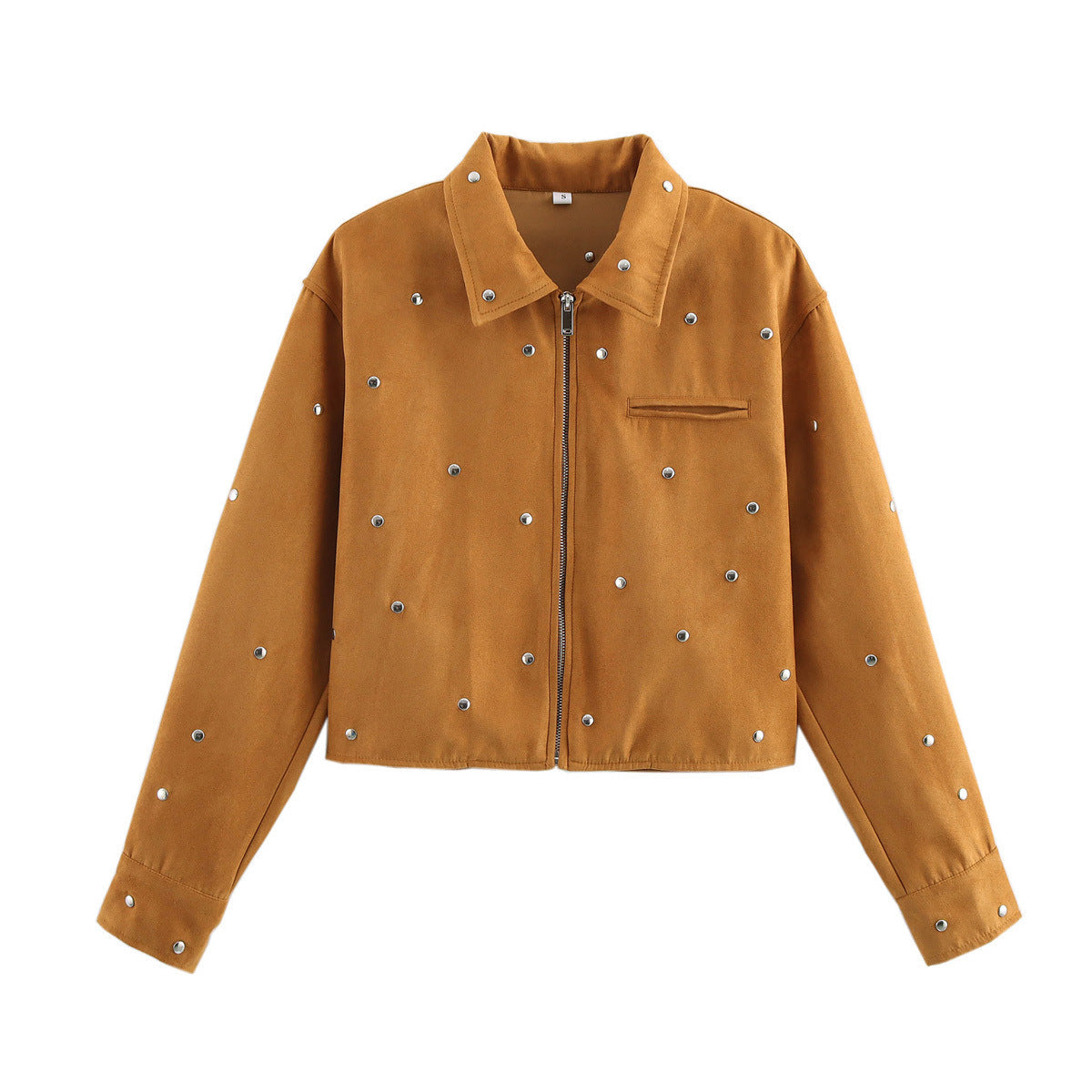 Damen modische kurz geschnittene Jacke mit Nieten