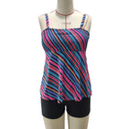 Damen Tankini mit verspieltem Streifenmuster R&B