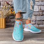 Schmetterlingsdruck Slip-On Schuhe R&B