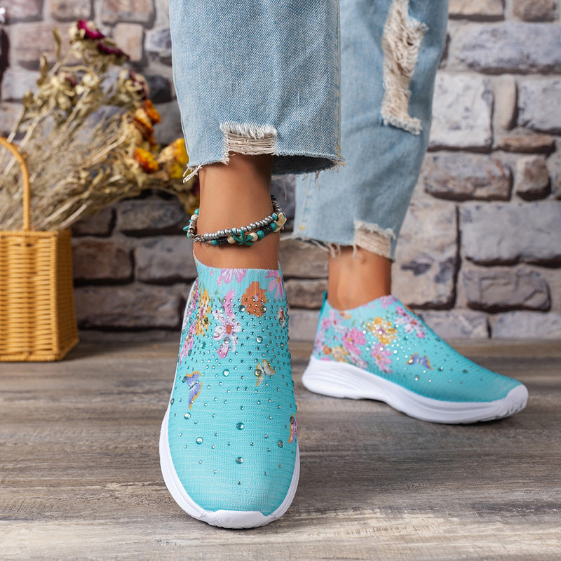 Schmetterlingsdruck Slip-On Schuhe R&B