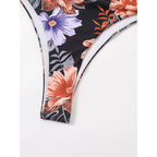 Damen Bikini-Set mit gepolstertem Oberteil und modischen floralem Slip R&B