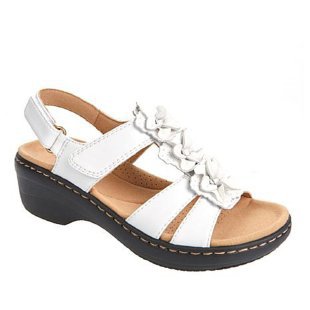Damen komfortable Sandalen mit dekorativen Blumendetails R&B