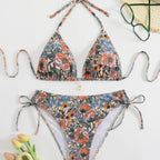 Damen Blumenmuster Bikini-Set R&B