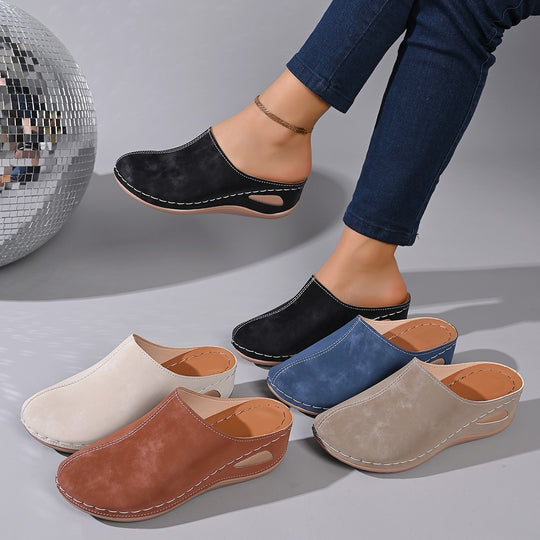 Damen Clogs mit ergonomischem Fußbett und rutschfester Sohle R&B