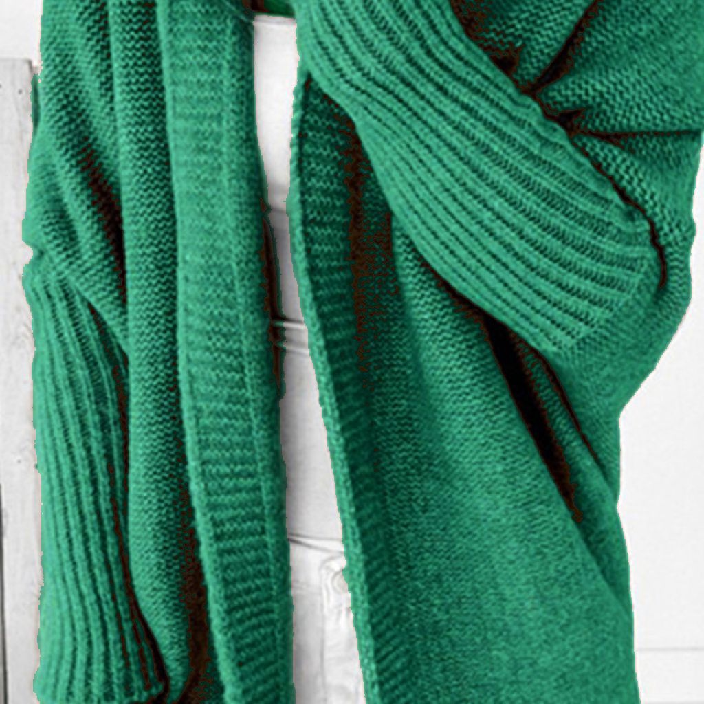 Damen Lässiger Strickpullover mit offener Front und feiner Struktur R&B