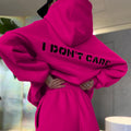 Damen sportlicher Hoodie mit auffälligem Schriftzug