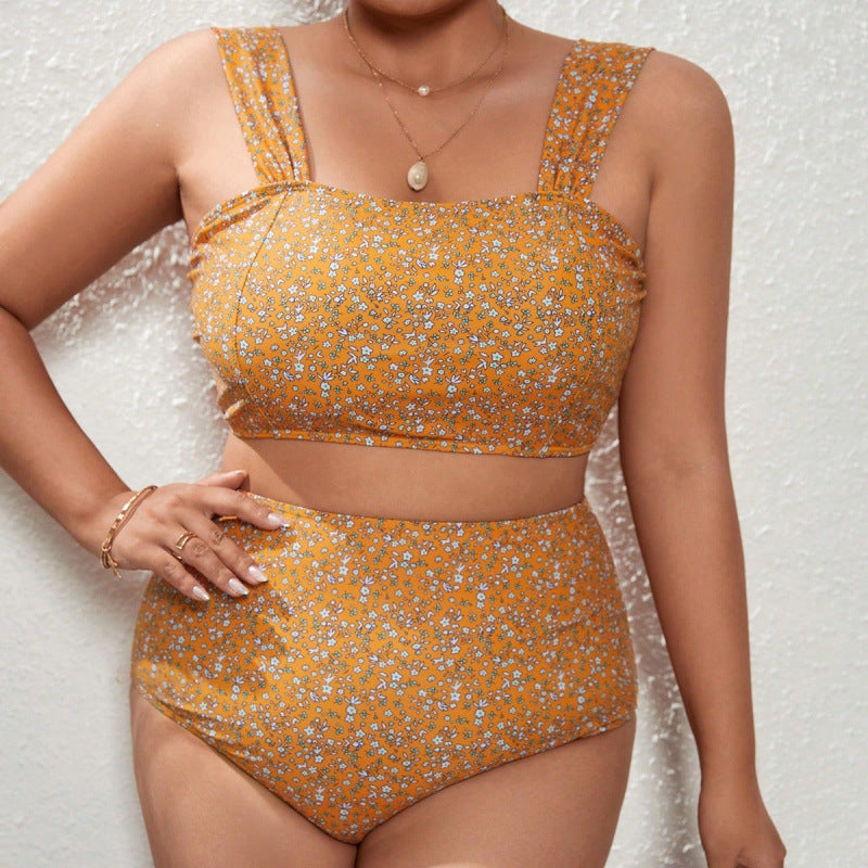 Damen Crop-Top Bikini mit hohem Bund R&B