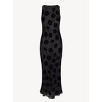 Damen Maxi-Kleid mit floralem Spitzenmuster und elegantem, schwingendem Saum R&B