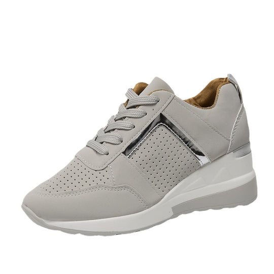 Damen Sportliche Sneakers mit perforierter Oberfläche und modischem Metallic-Detail R&B