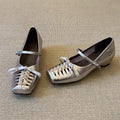 Damen elegante Mary Jane Schuhe mit Glanzfinish R&B