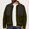 Herren warme Fleecejacke mit praktischen Taschen und weichem Kragen R&B