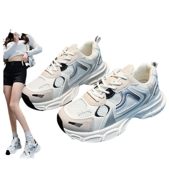Damen moderne Sport Sneakers mit atmungsaktiver Oberflächenstruktur und stoßdämpfender Sohle R&B
