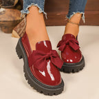 Damen Loafers mit elegantem Schleifen-Design und rutschfester Sohle