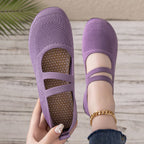 Damen Komfortable Mary Jane Slipper mit flexiblem Design