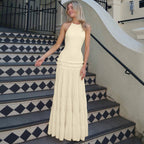 Damen Maxi-Kleid mit feinen Rüschendetails R&B