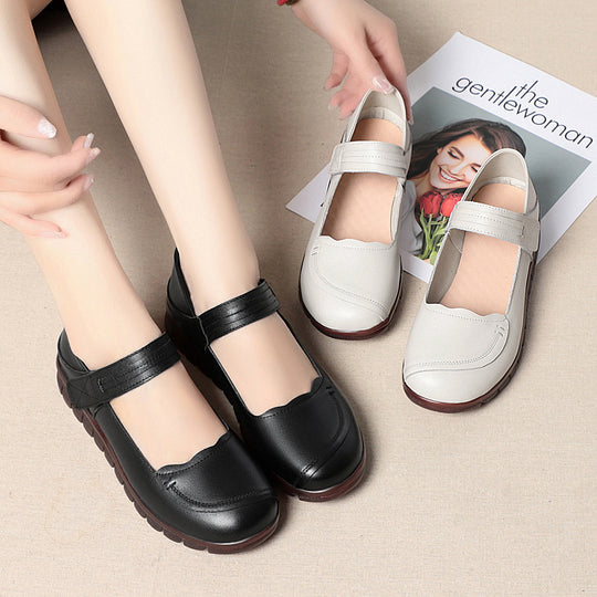 Damen Komfortable Mary Jane Slipper mit verstellbarem Riemen und ergonomischem Fußbett R&B