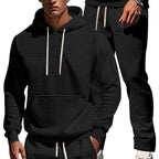 Herren lässiger Kapuzenpullover mit strukturiertem Design und praktischen Taschen R&B