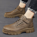 Herren robuste Schnürstiefel mit verstellbarem Riemen