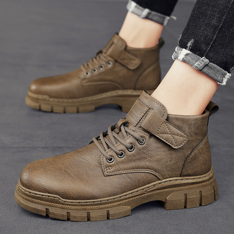 Herren robuste Schnürstiefel mit verstellbarem Riemen