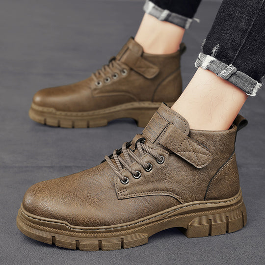 Herren robuste Schnürstiefel mit verstellbarem Riemen R&B
