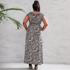Damen Maxikleid mit floralen Mustern R&B