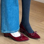 Damen elegante Pumps mit modischem Schleifenakzent R&B