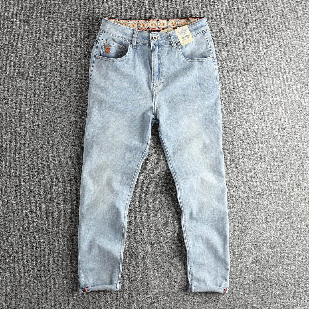 Damen Slim-Fit Jeans mit hohem Bund und Vintage-Effekt R&B