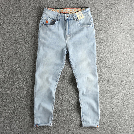 Damen Slim-Fit Jeans mit hohem Bund und Vintage-Effekt R&B