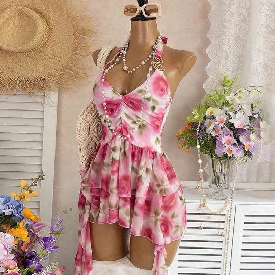 Damen Sommerkleid mit floralem Design R&B