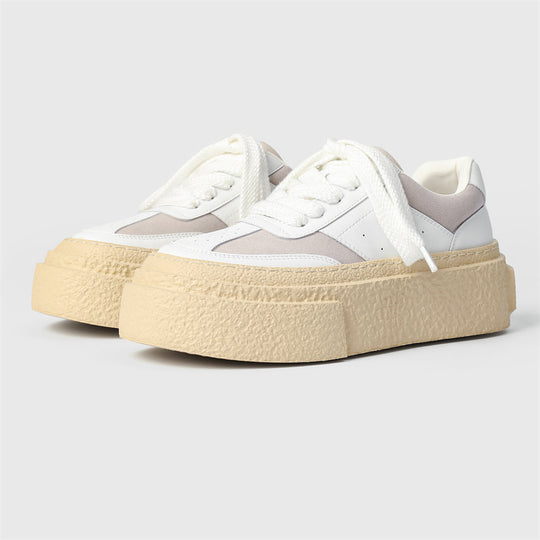 Damen Modische Plateau Sneakers mit strukturierter Sohle R&B
