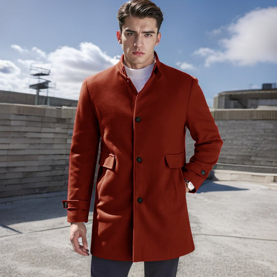 Herren eleganter Außenmantel mit praktischen Taschen R&B