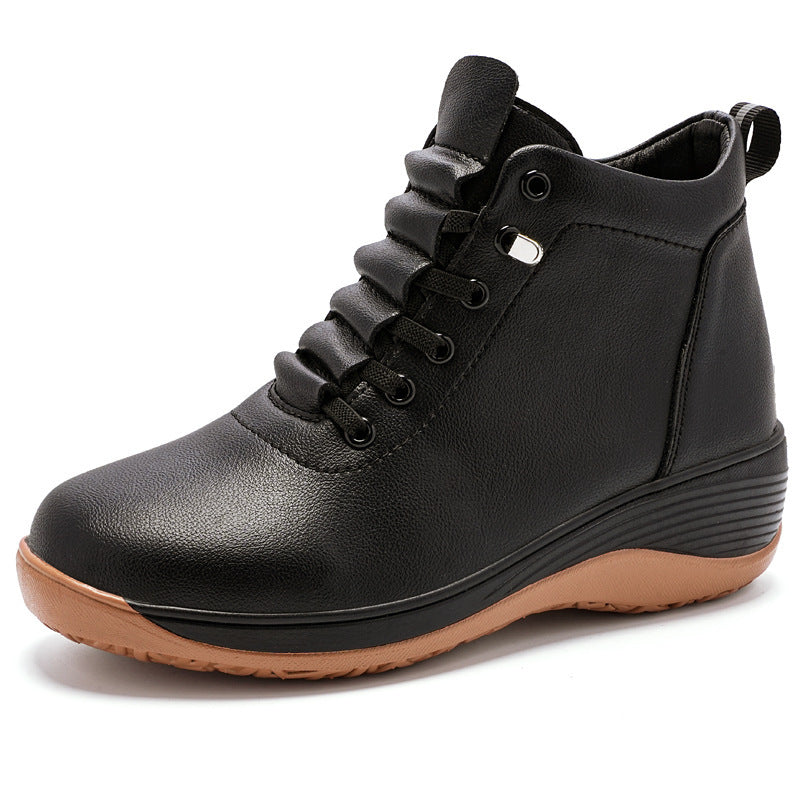 Damen Komfortable High-Top Sneakers mit elastischer Schnürung und dämpfender Sohle R&B