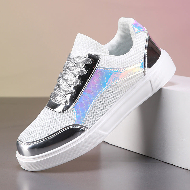 Damen Modische Sneakers mit reflektierendem Obermaterial