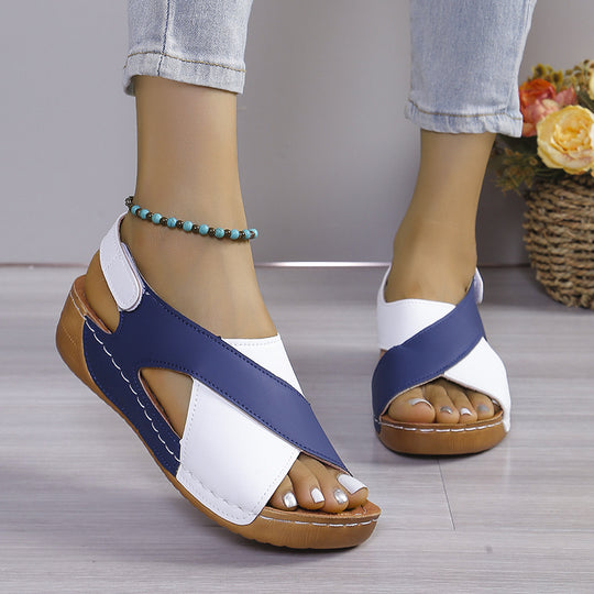 Damen modische Sandalen mit verstellbarem Riemen und anatomischem Fußbett R&B