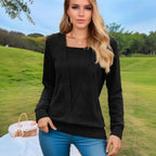 Damen Pullover mit Zopfmuster R&B